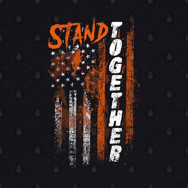 Multiple Sclerosis Awareness Stand Together Flag by KHANH HUYEN